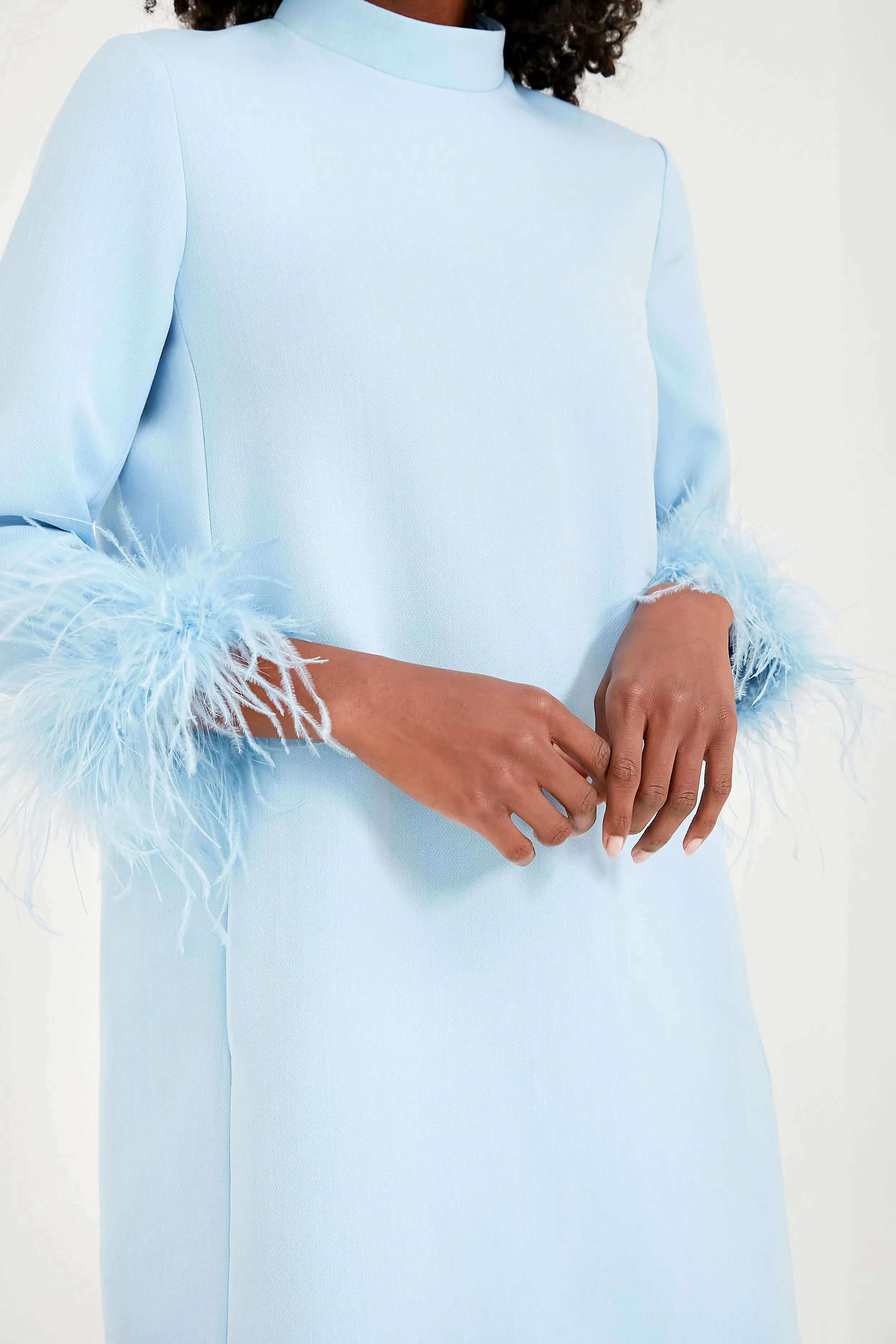 Light Blue Feather Mod Ellie Dress