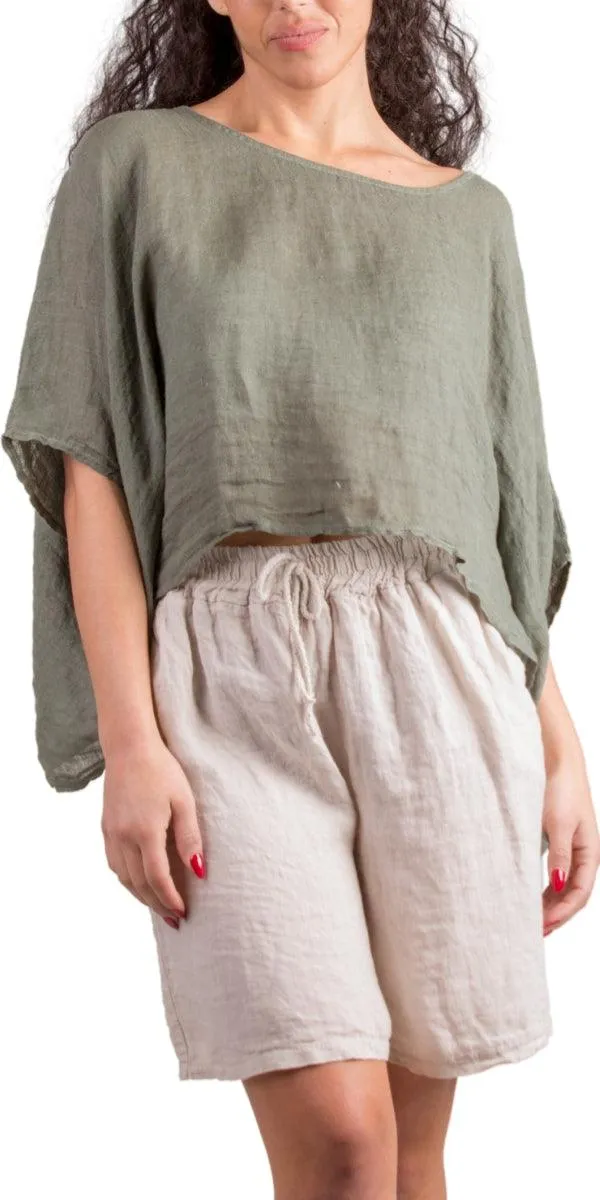 Linen Crop Top