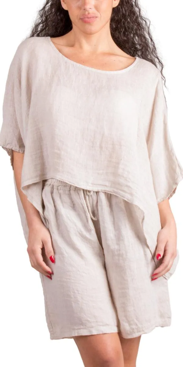 Linen Crop Top