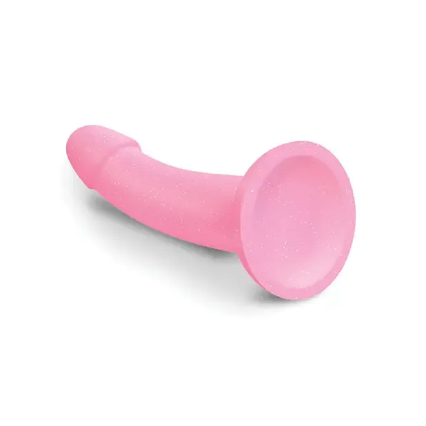 Love to Love Dildolls Glitzy 7 in. Silicone Dildo Pink Glitter