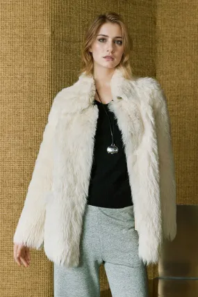 Luxe Mid-Length Spain Toscana Sheepskin Shearling Coat