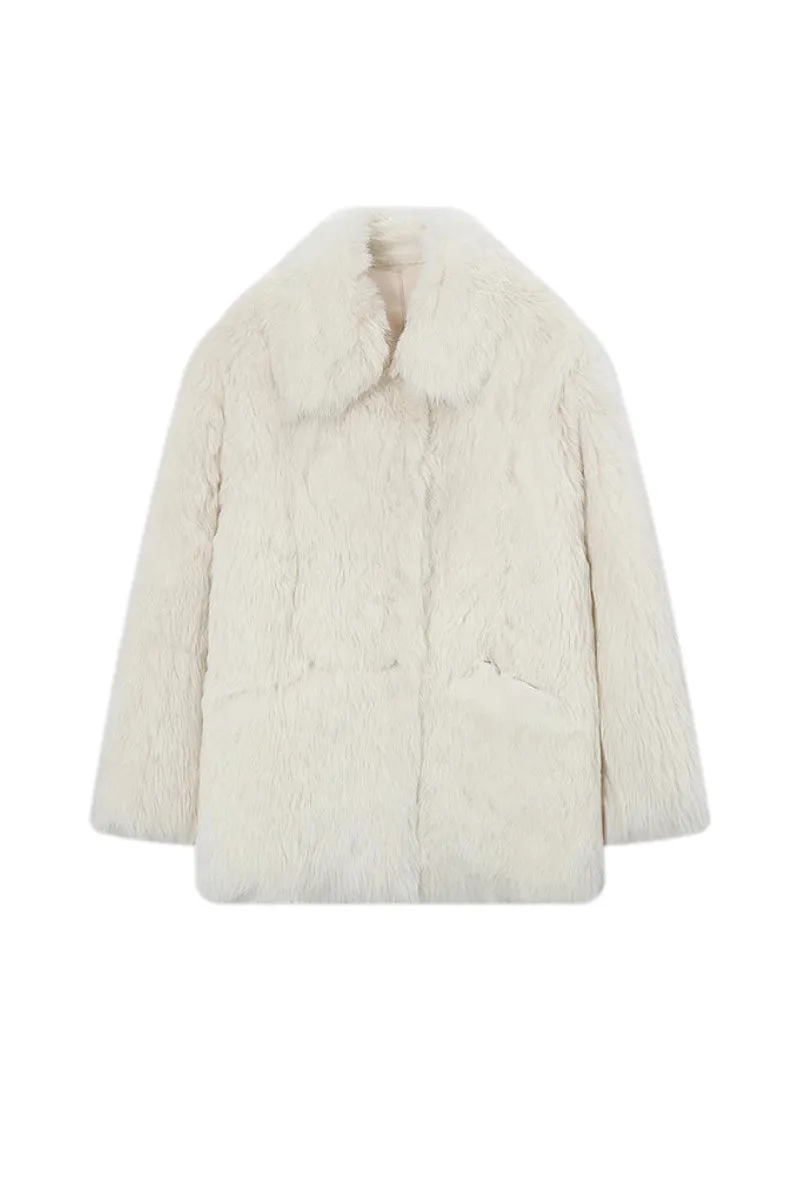 Luxe Mid-Length Spain Toscana Sheepskin Shearling Coat