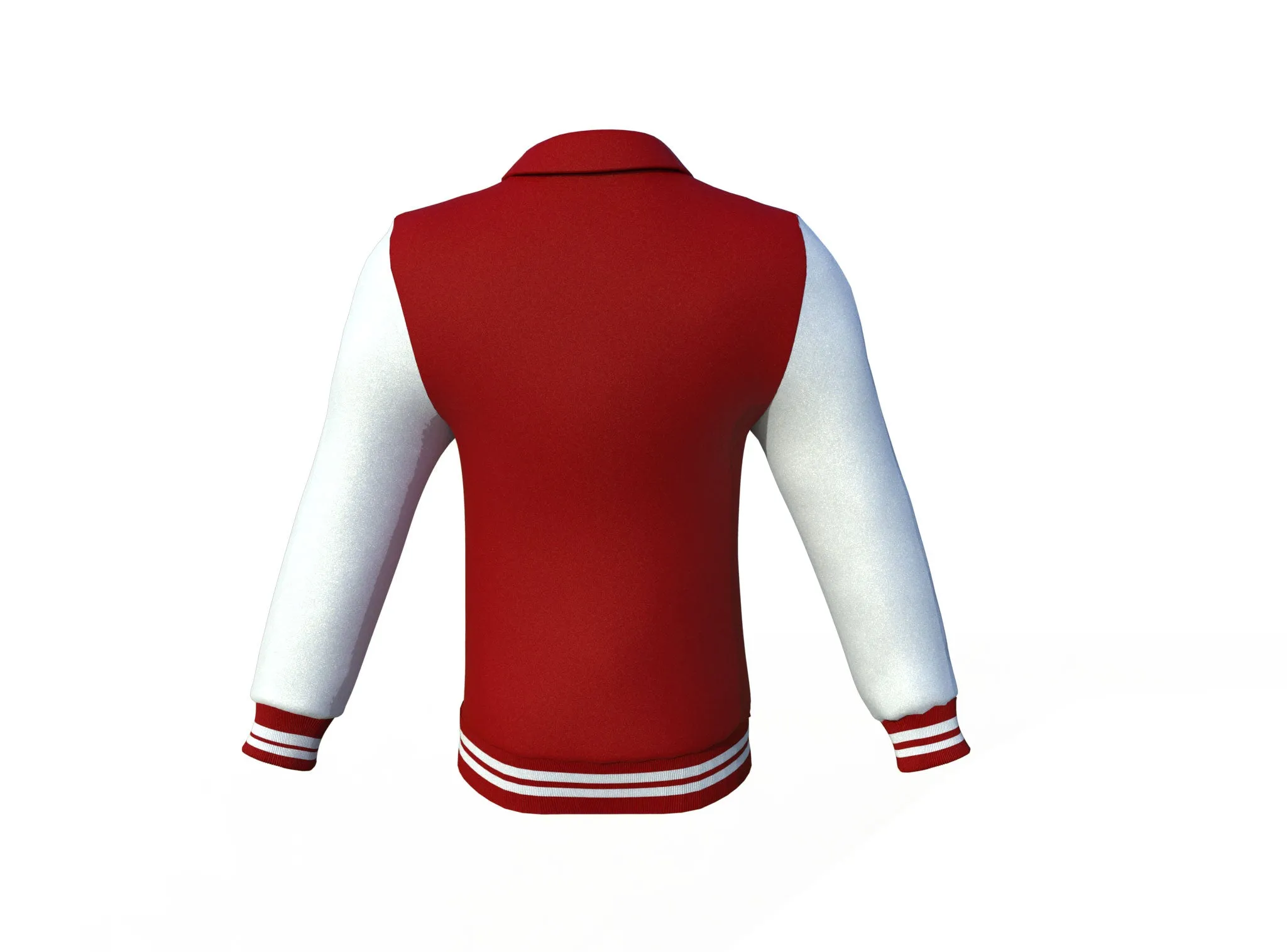 Maroon Varsity Letterman Jacket with White Sleeves