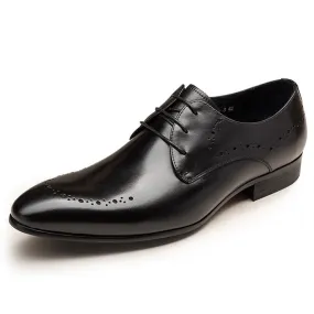 Men Brogue Lace Up Round Toe Formal Shoes