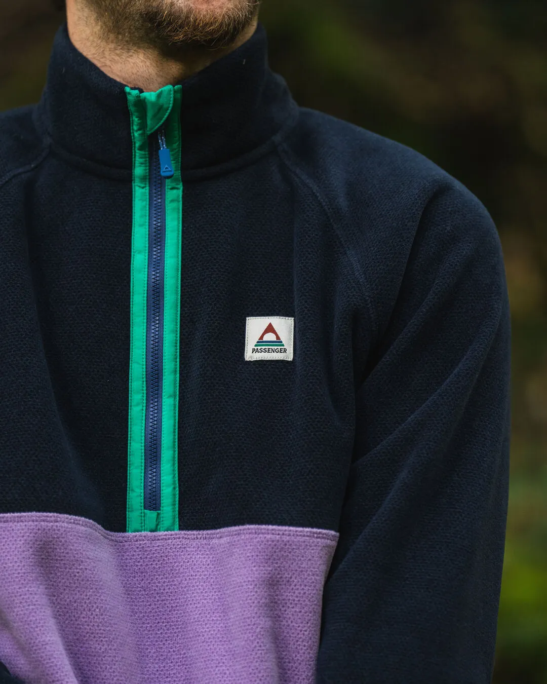 Men's Highland Recycled Polartec® Fleece - Lilac/ Deep Navy