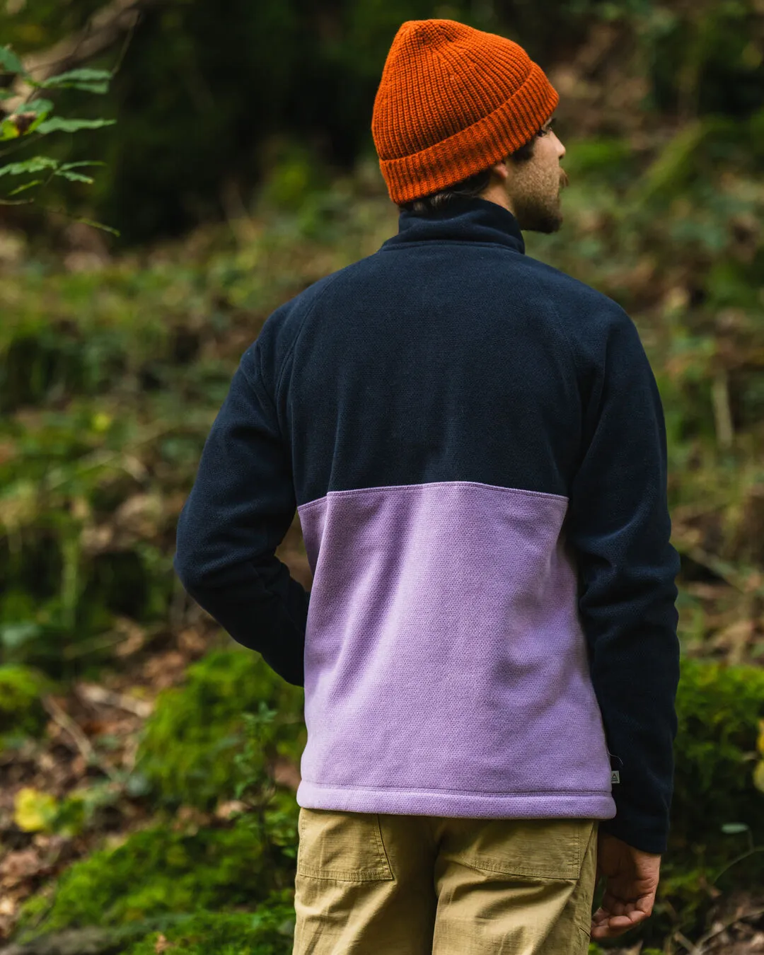 Men's Highland Recycled Polartec® Fleece - Lilac/ Deep Navy