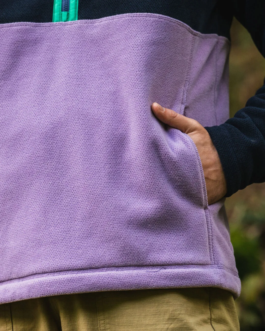 Men's Highland Recycled Polartec® Fleece - Lilac/ Deep Navy