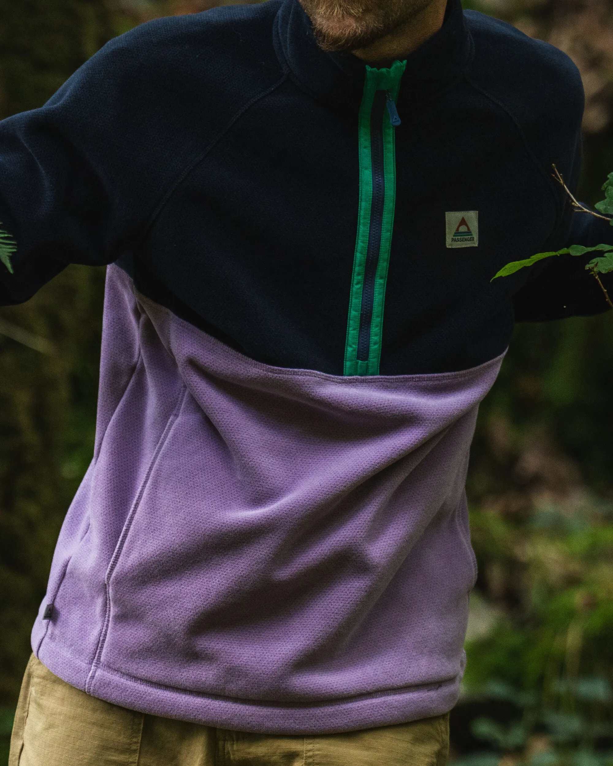 Men's Highland Recycled Polartec® Fleece - Lilac/ Deep Navy