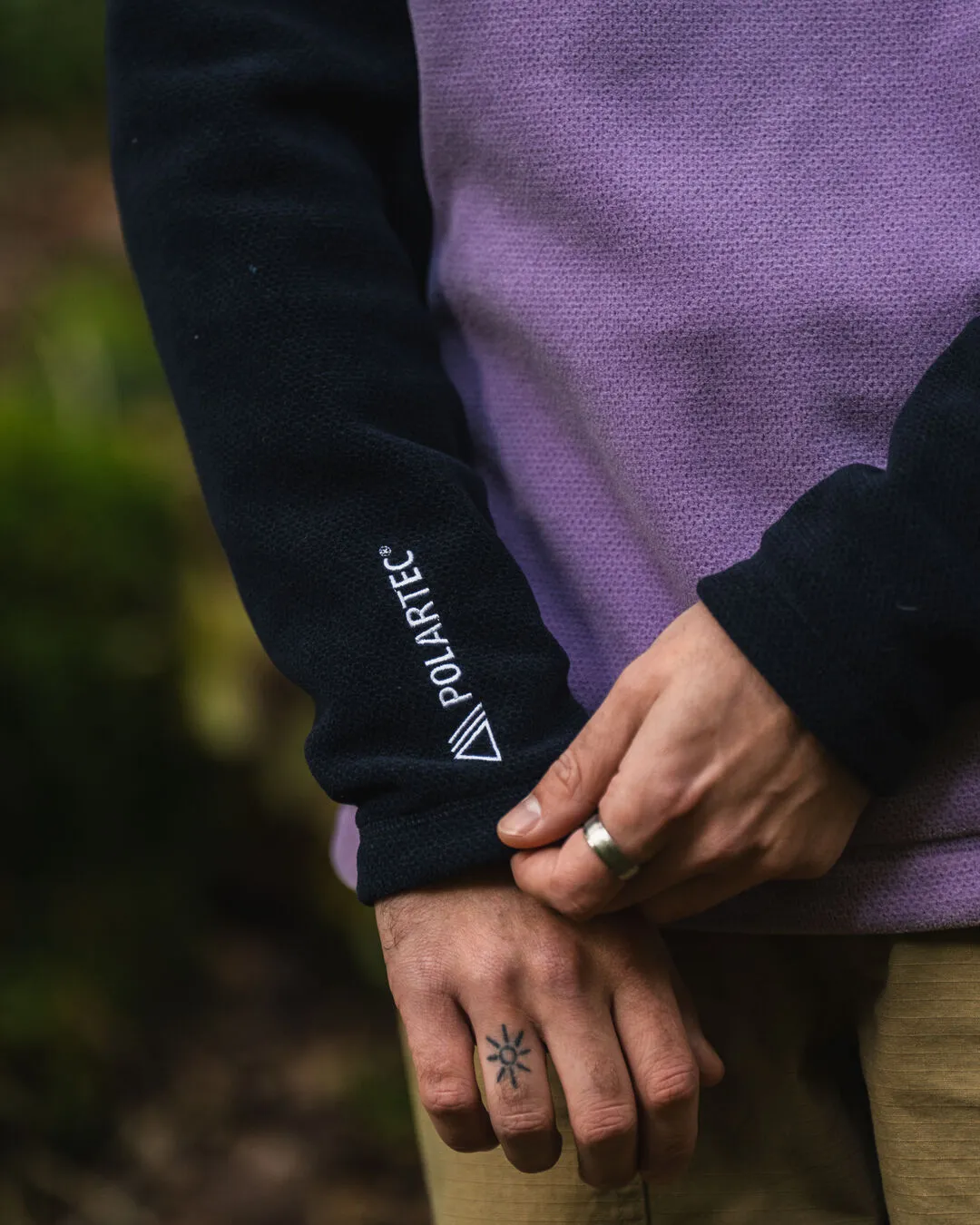 Men's Highland Recycled Polartec® Fleece - Lilac/ Deep Navy