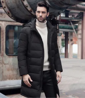 Men's Winter Long Thick Down Coat | Men's Fashion Outerwear