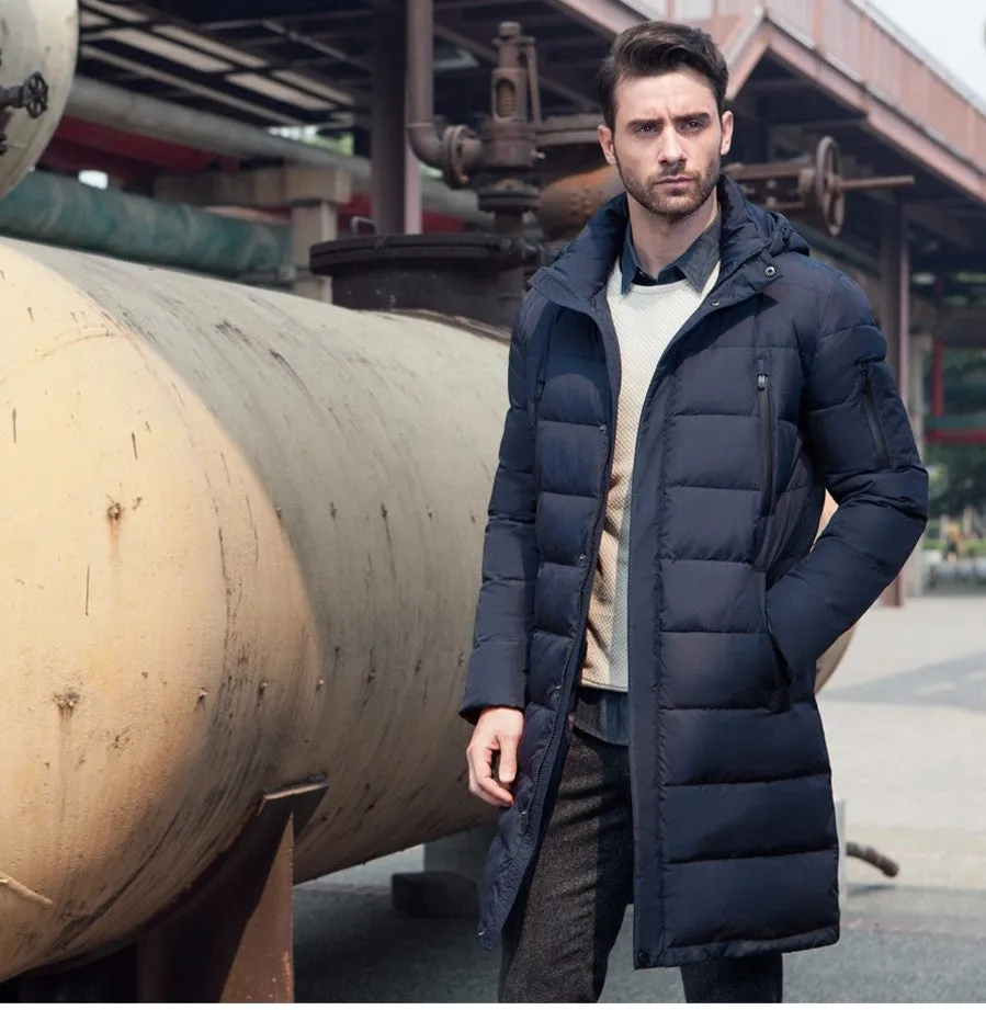 Men's Winter Long Thick Down Coat | Men's Fashion Outerwear