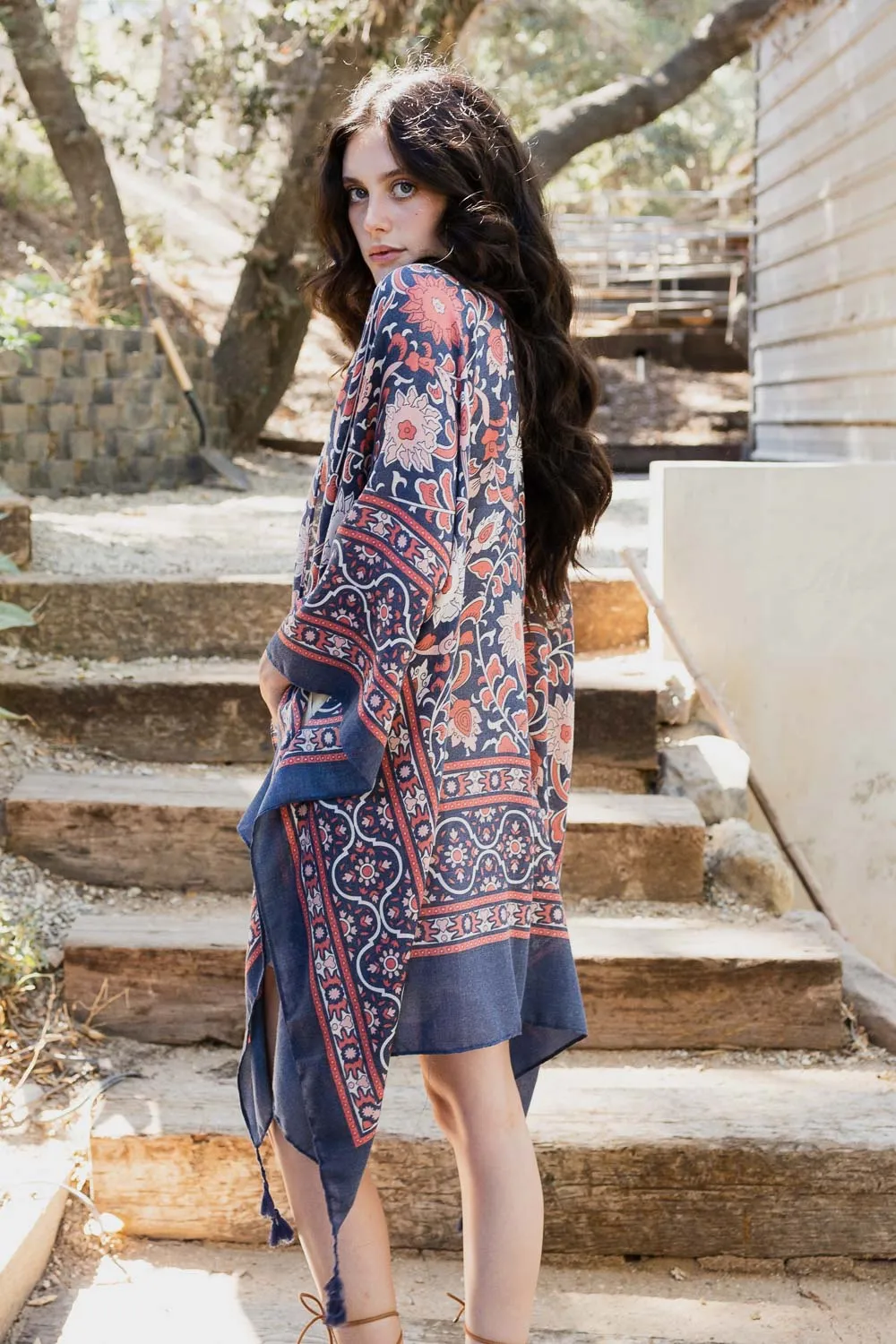 Moroccan Inspired Tapestry Kimono