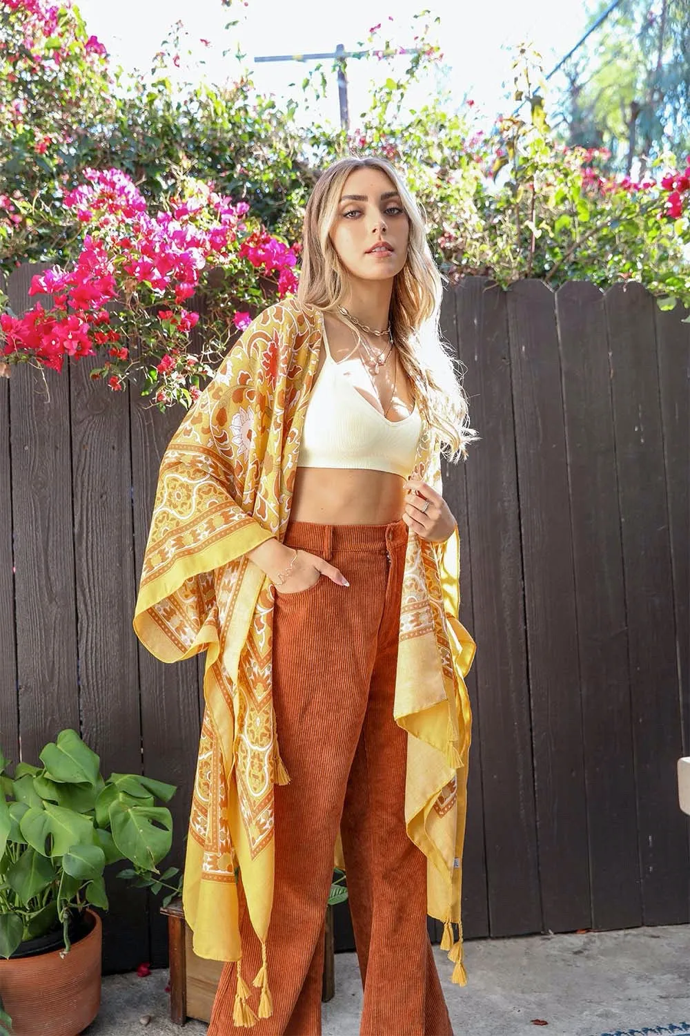 Moroccan Inspired Tapestry Kimono