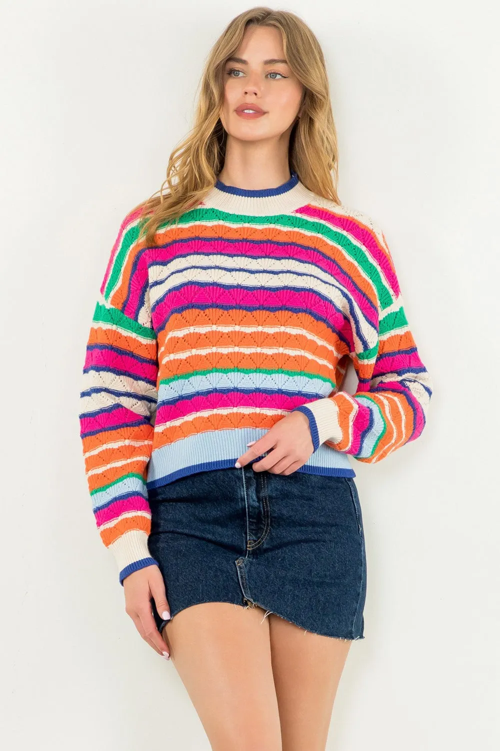 MULTI COLOR KNIT SWEATER