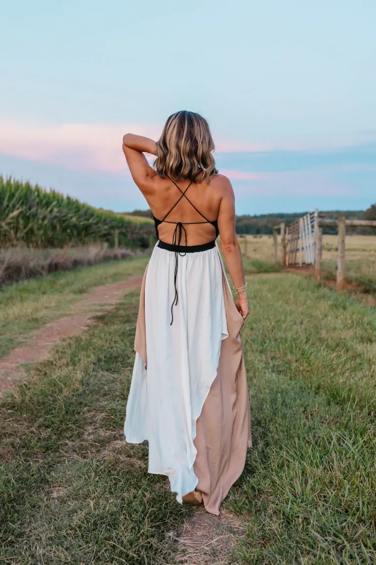 Neutral Moment Maxi Dress