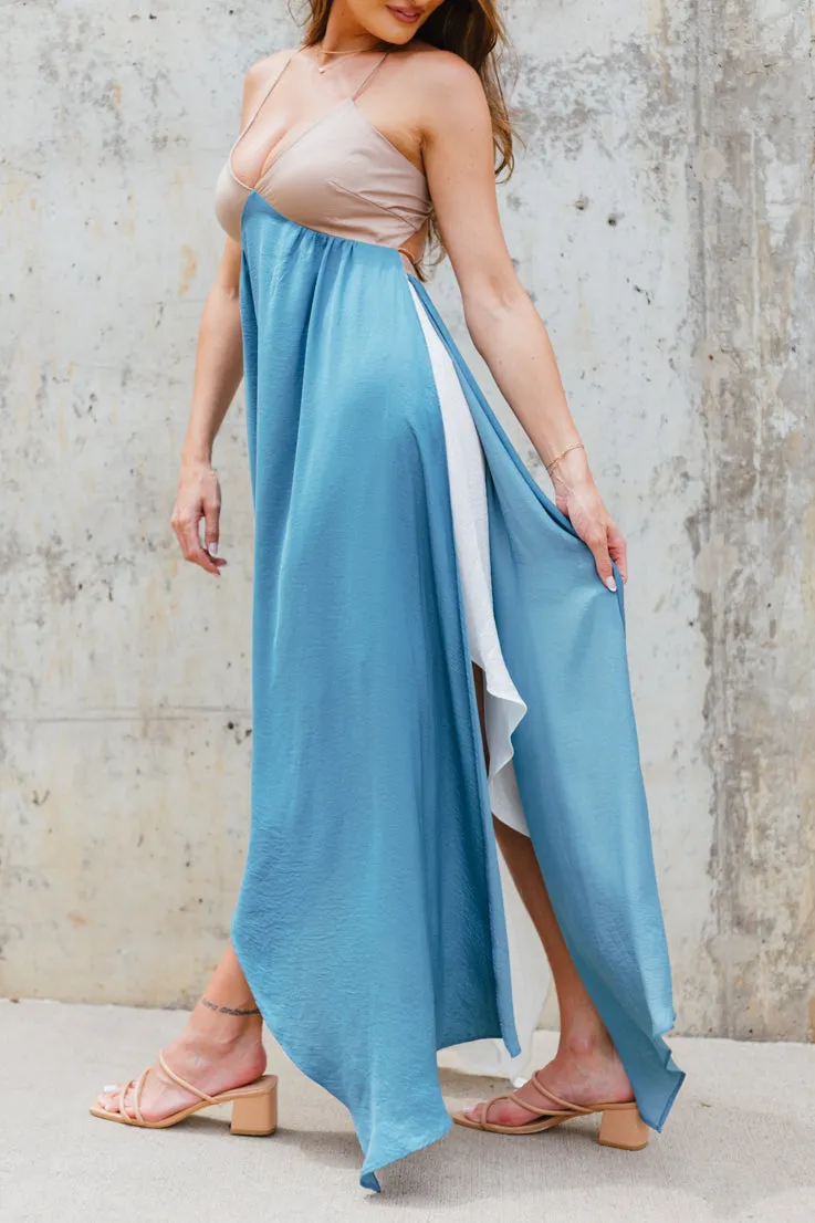 Neutral Moment Maxi Dress