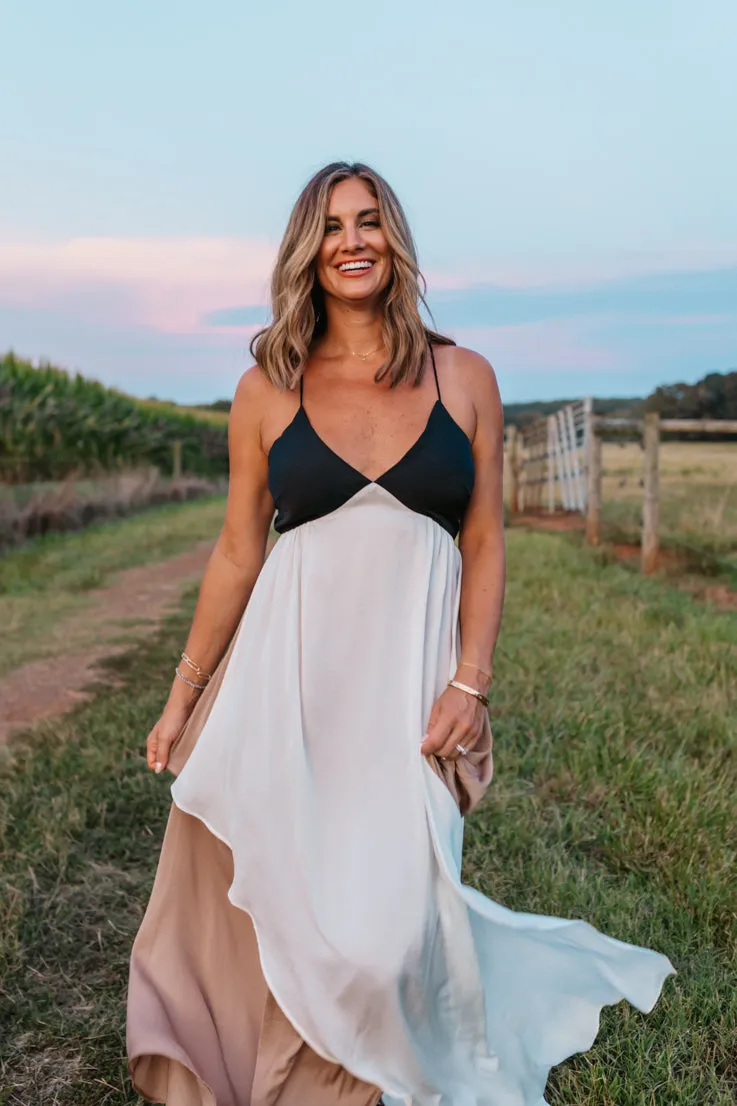 Neutral Moment Maxi Dress