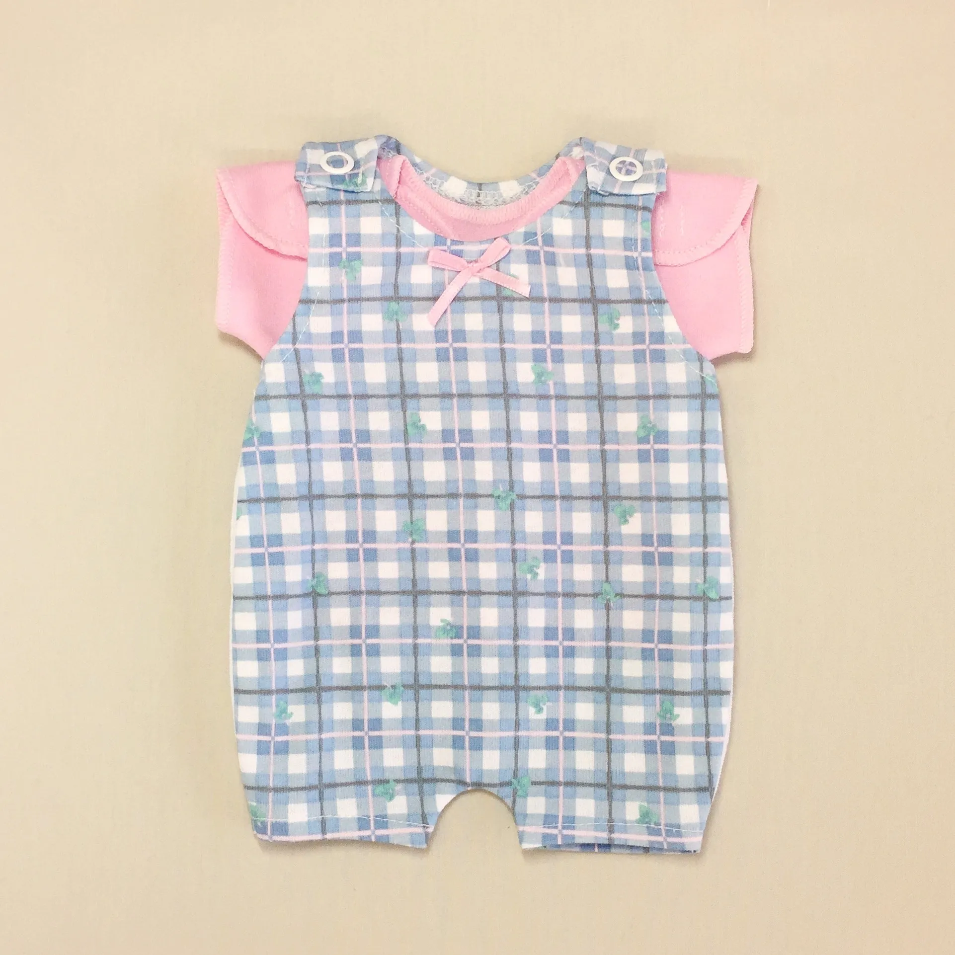 NICU Friendly Overalls Pink Gingham