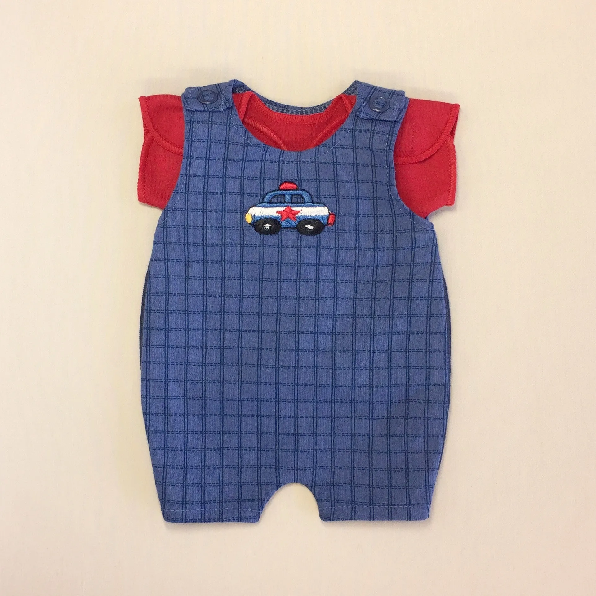 NICU Friendly Overalls Police Car Red