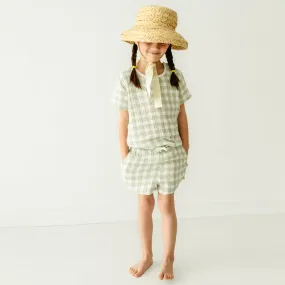 Organic Baby Toddler Top and Shorts Set - Gingham