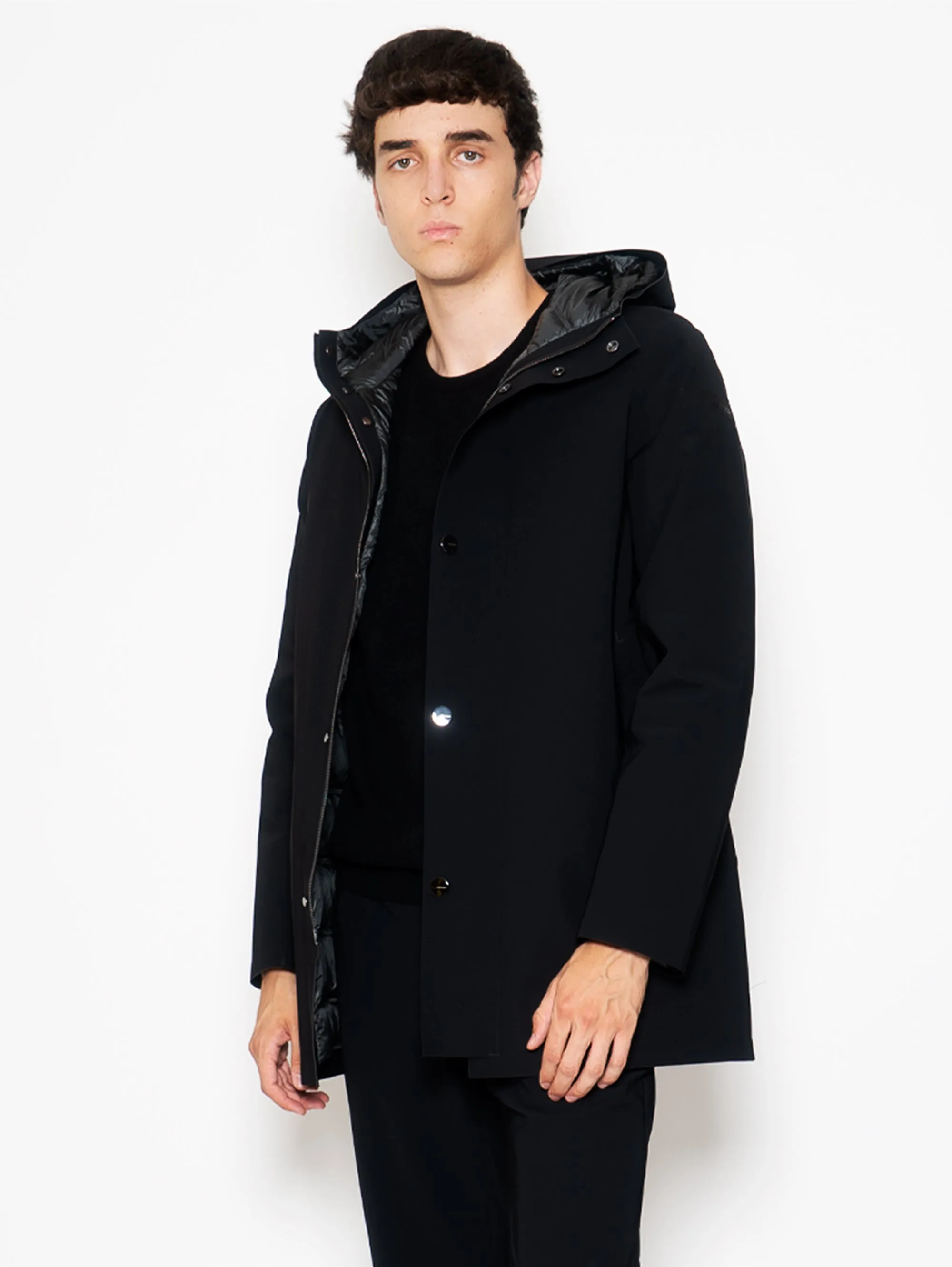 Parka Taglio Laser Down Under Nero