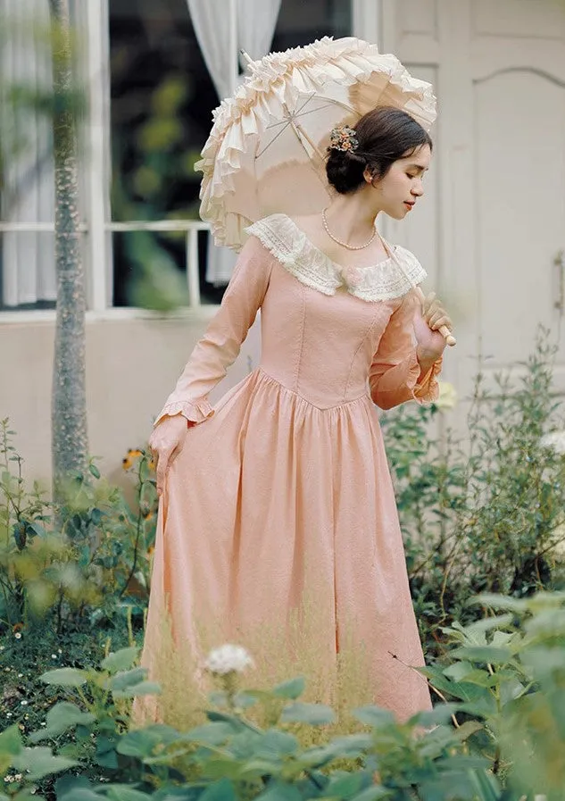 Period Drama Style Vintage Pink Swing Dress