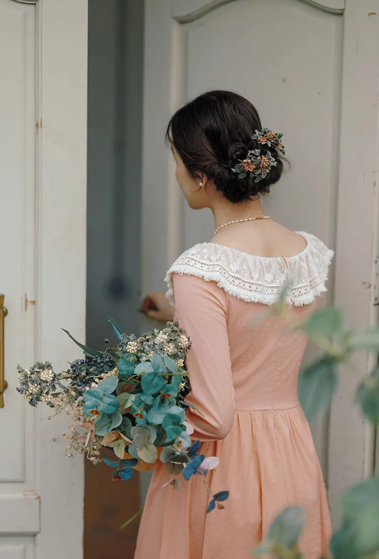 Period Drama Style Vintage Pink Swing Dress