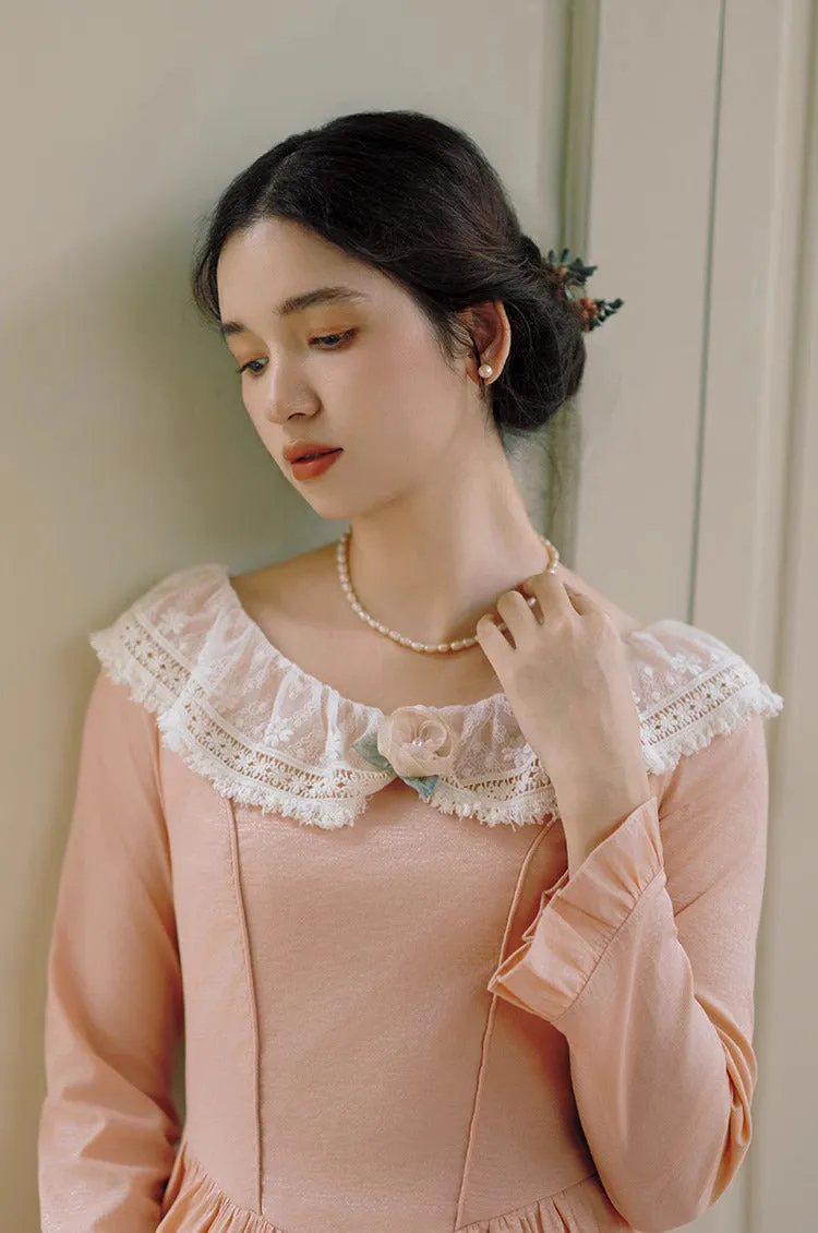 Period Drama Style Vintage Pink Swing Dress