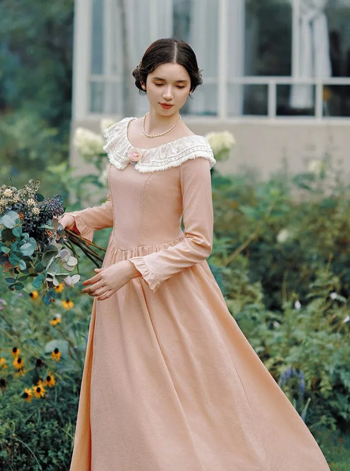 Period Drama Style Vintage Pink Swing Dress