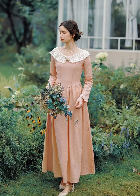 Period Drama Style Vintage Pink Swing Dress