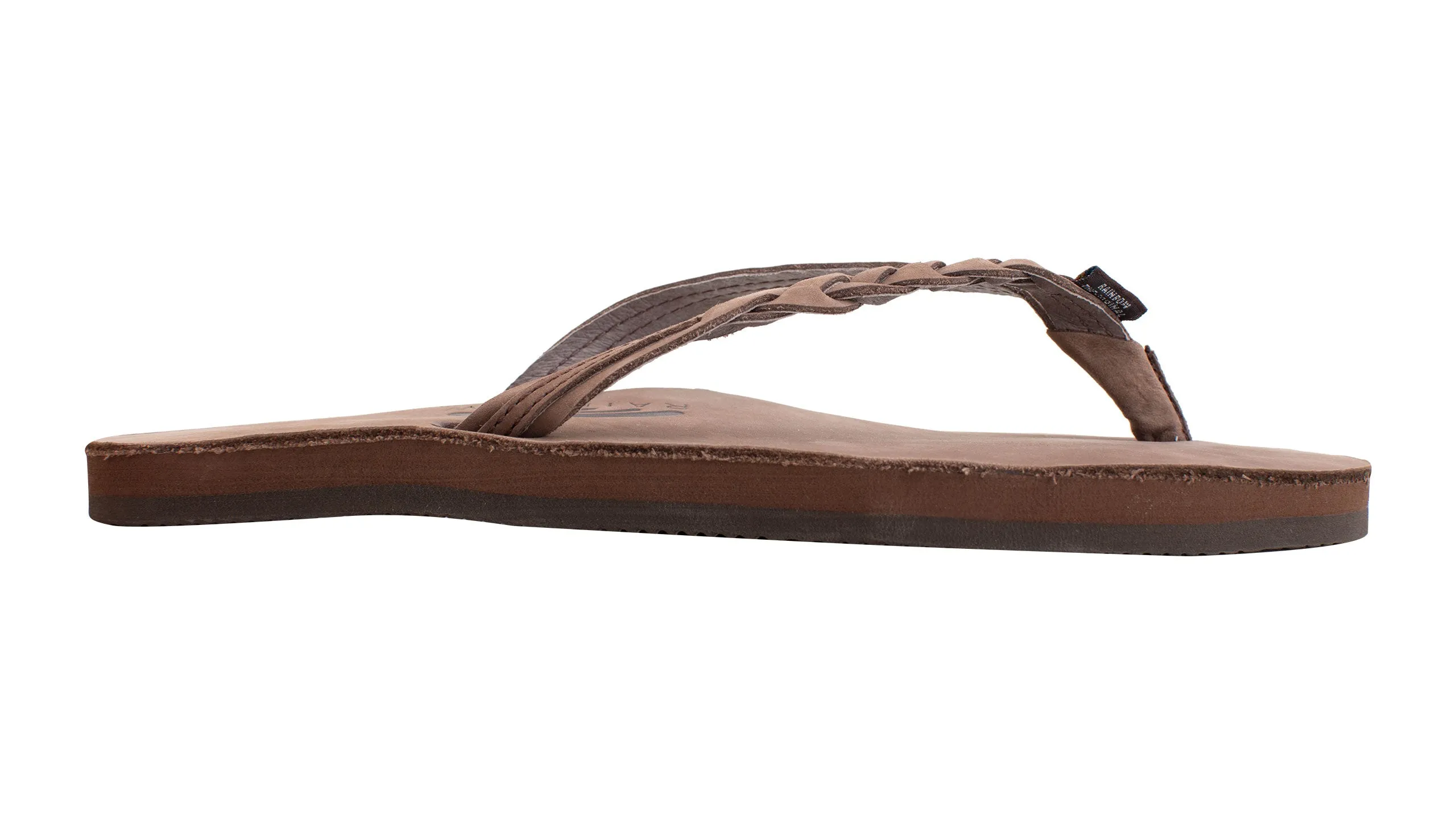 Rainbow Sandals Women's Flirty Braidy - Single Layer Premier Leather 1/2" Narrow Strap with Braid