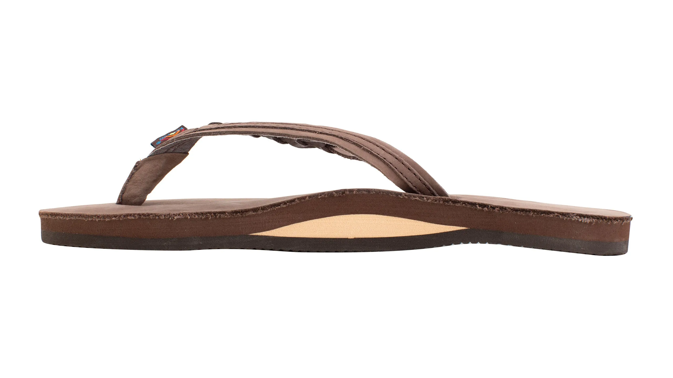 Rainbow Sandals Women's Flirty Braidy - Single Layer Premier Leather 1/2" Narrow Strap with Braid