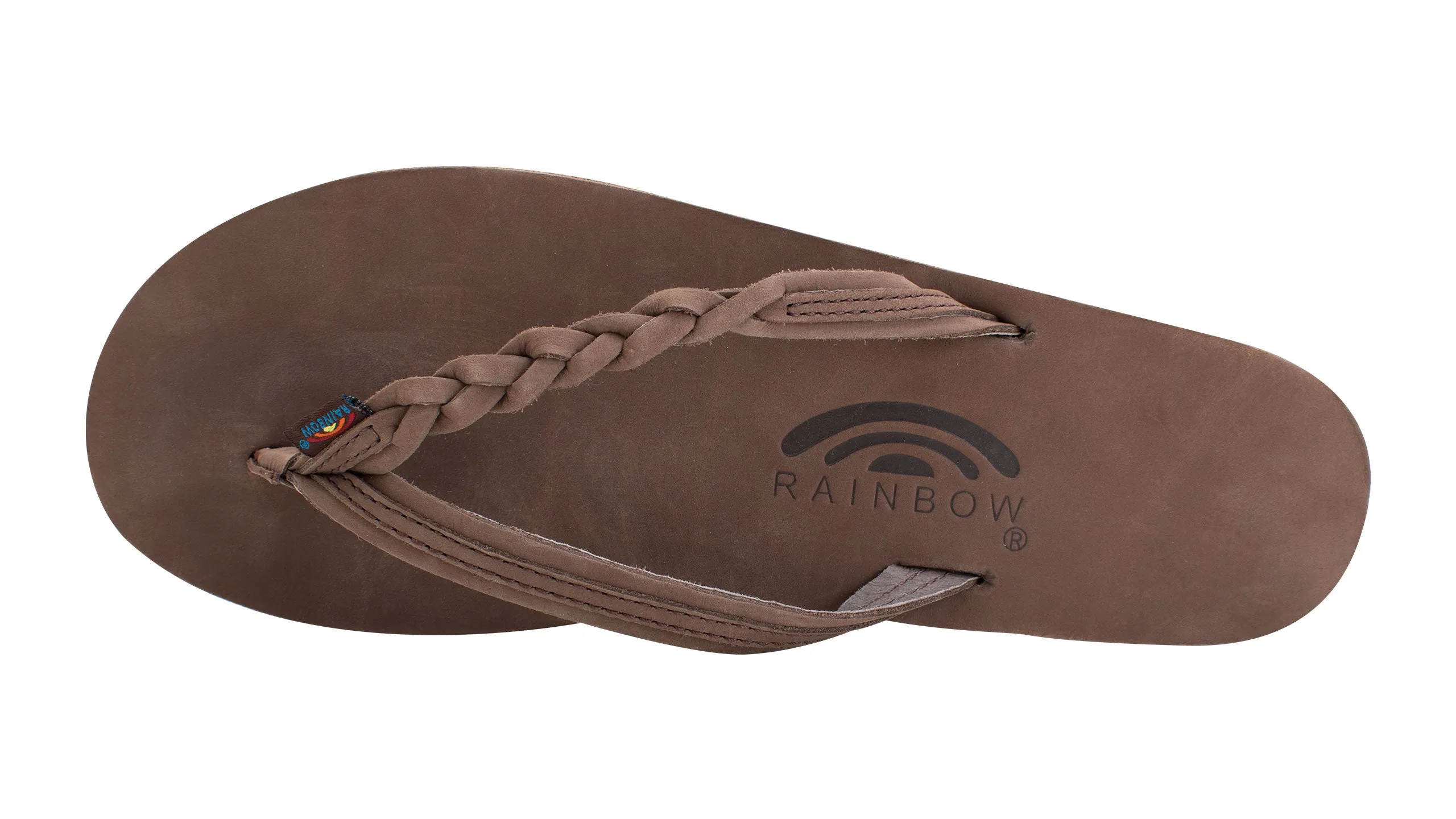 Rainbow Sandals Women's Flirty Braidy - Single Layer Premier Leather 1/2" Narrow Strap with Braid