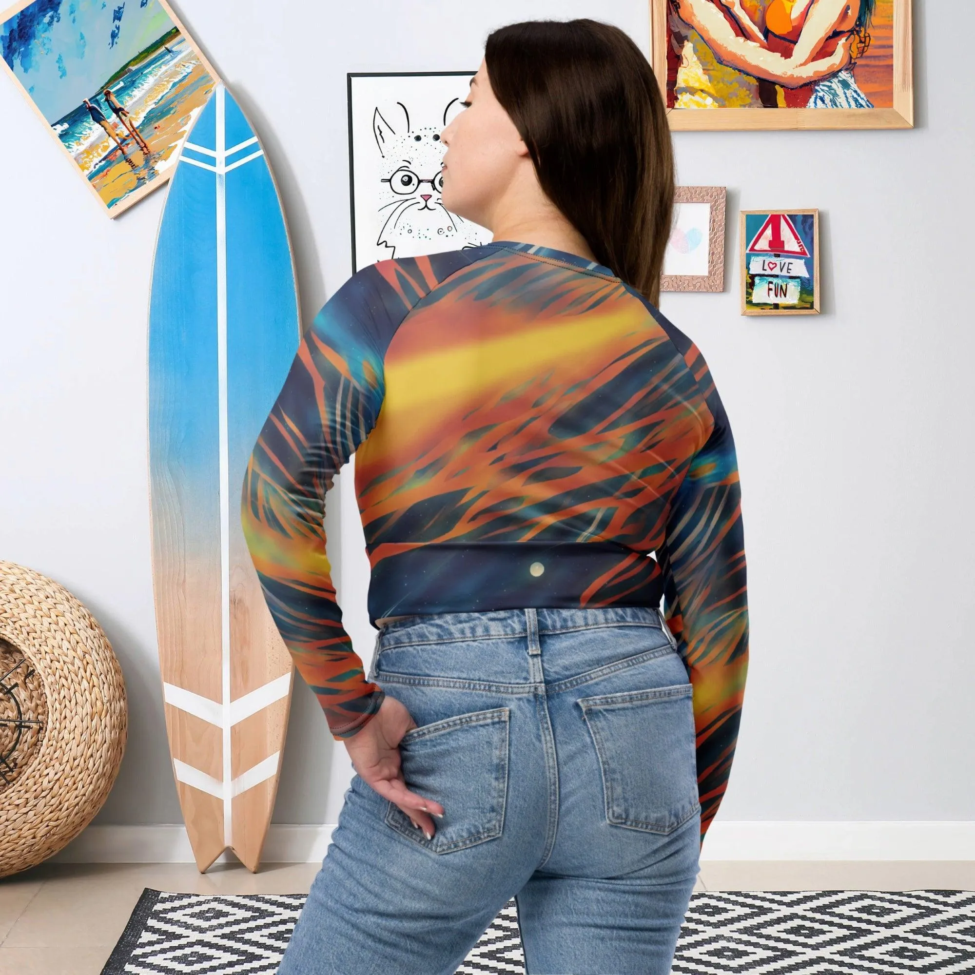 Recycled Long-sleeve Crop Top Radiant V