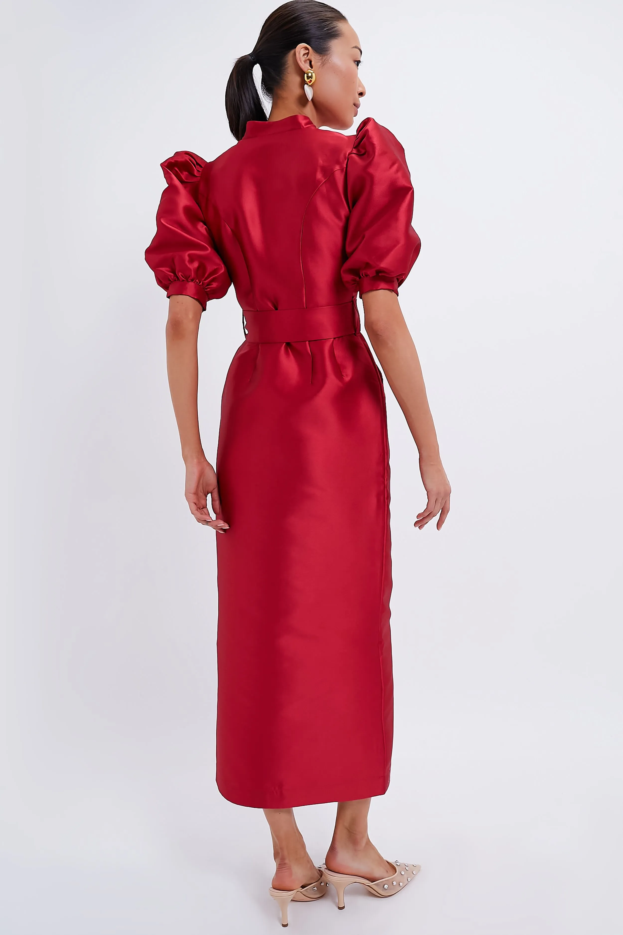 Red Amoako Smart Long Dress