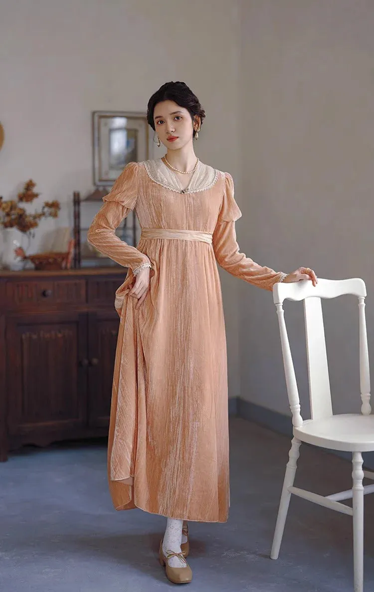 Regency Style Puff Sleeves Dress