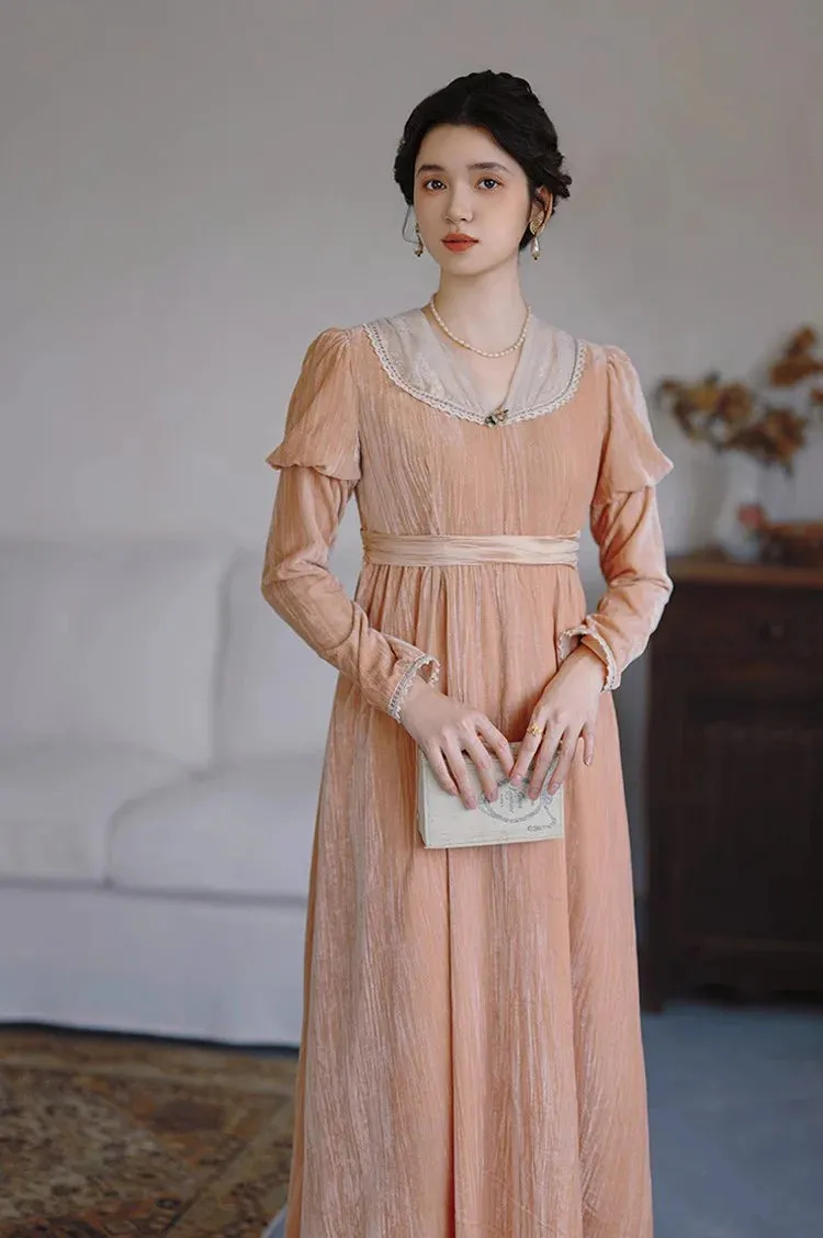 Regency Style Puff Sleeves Dress