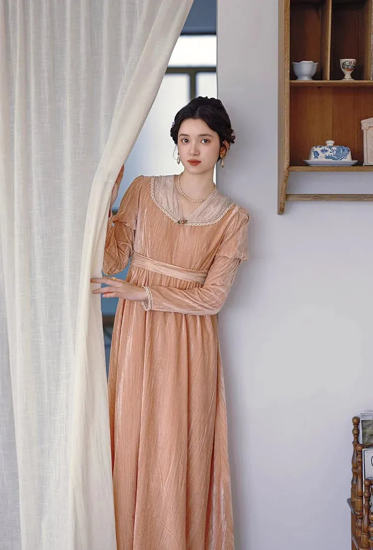 Regency Style Puff Sleeves Dress