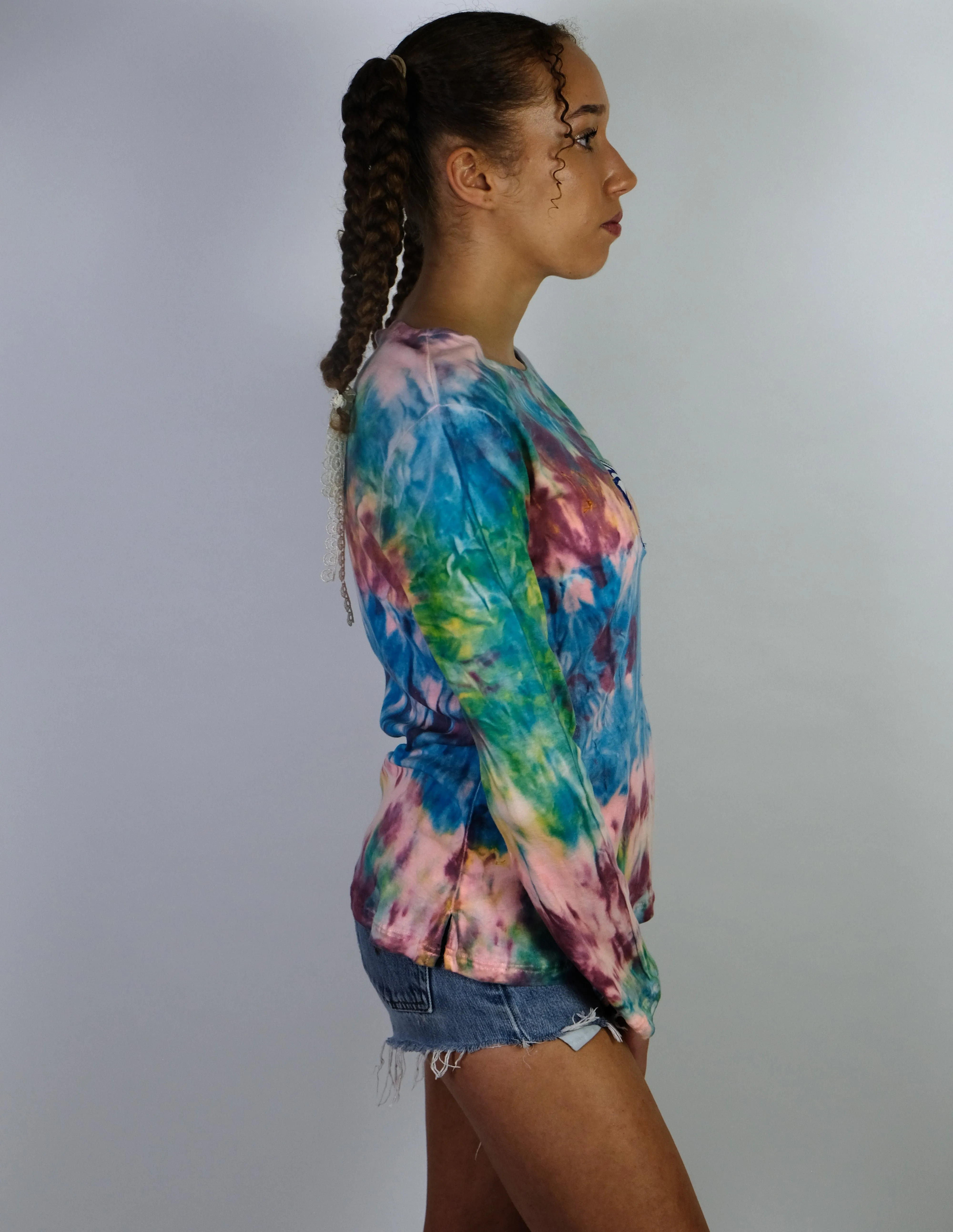 Reworked tie dye star top- 10-12