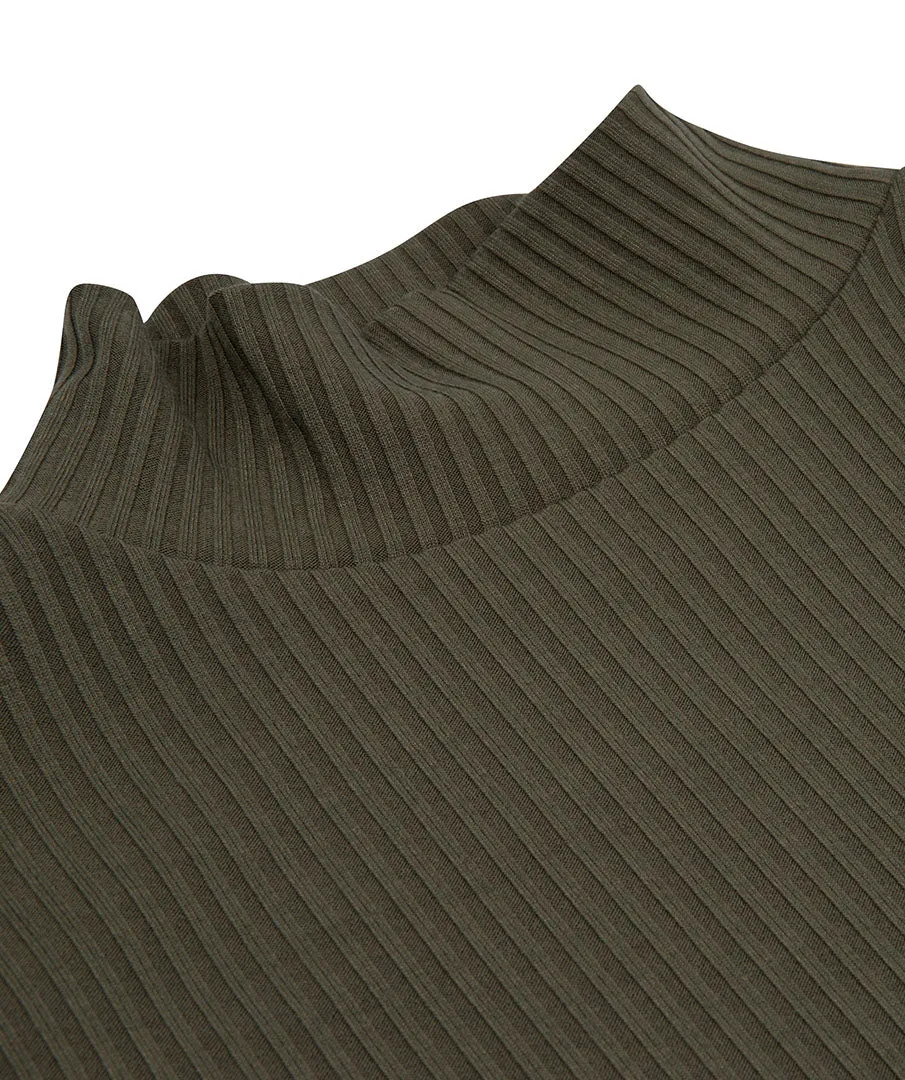 Ribbed Mock Neck Top