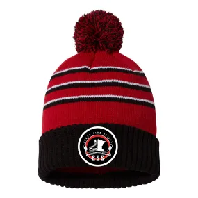 South Side Skills Stripe Pom Cuffed Beanie