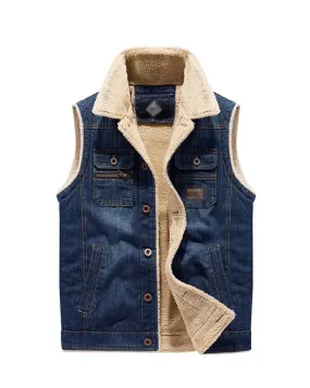 SPIKER Denim Fleece Vest