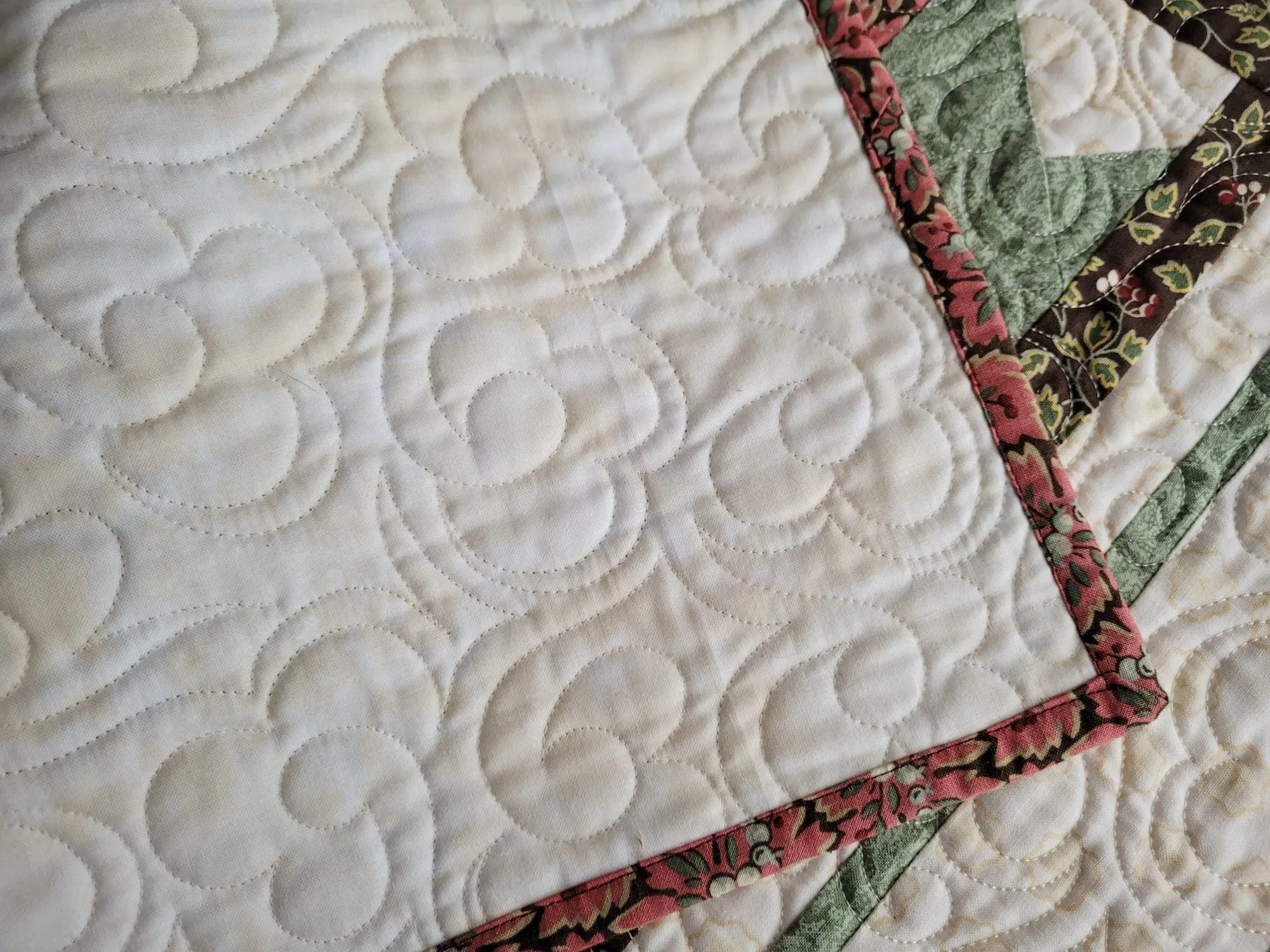 Spring Flower Basket Quilt, Square Quilted Table Topper, Wall Quilt