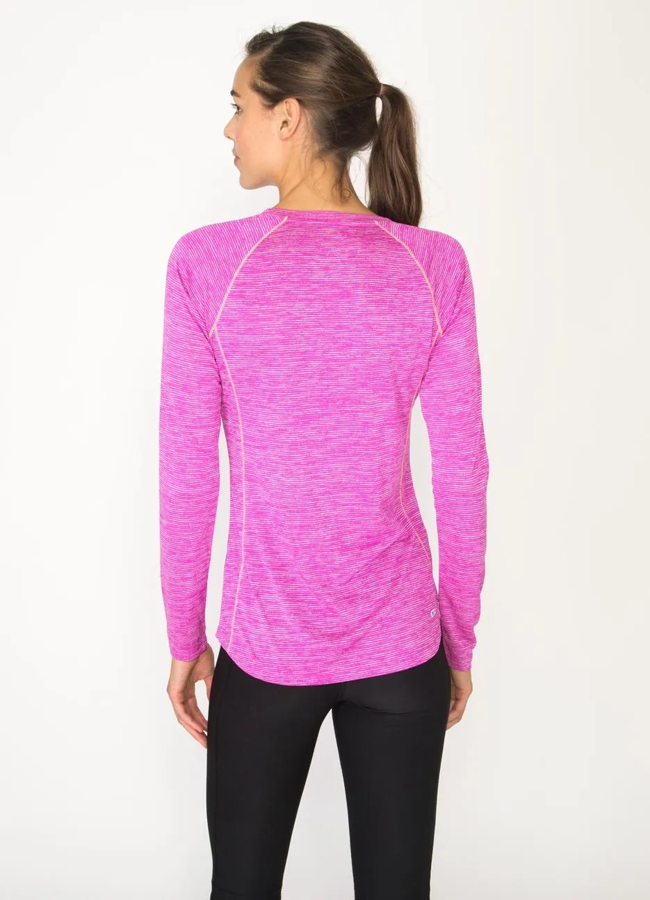 Stratus Long Sleeve Lightweight Crew Neck Base Layer Running Tee Shirt