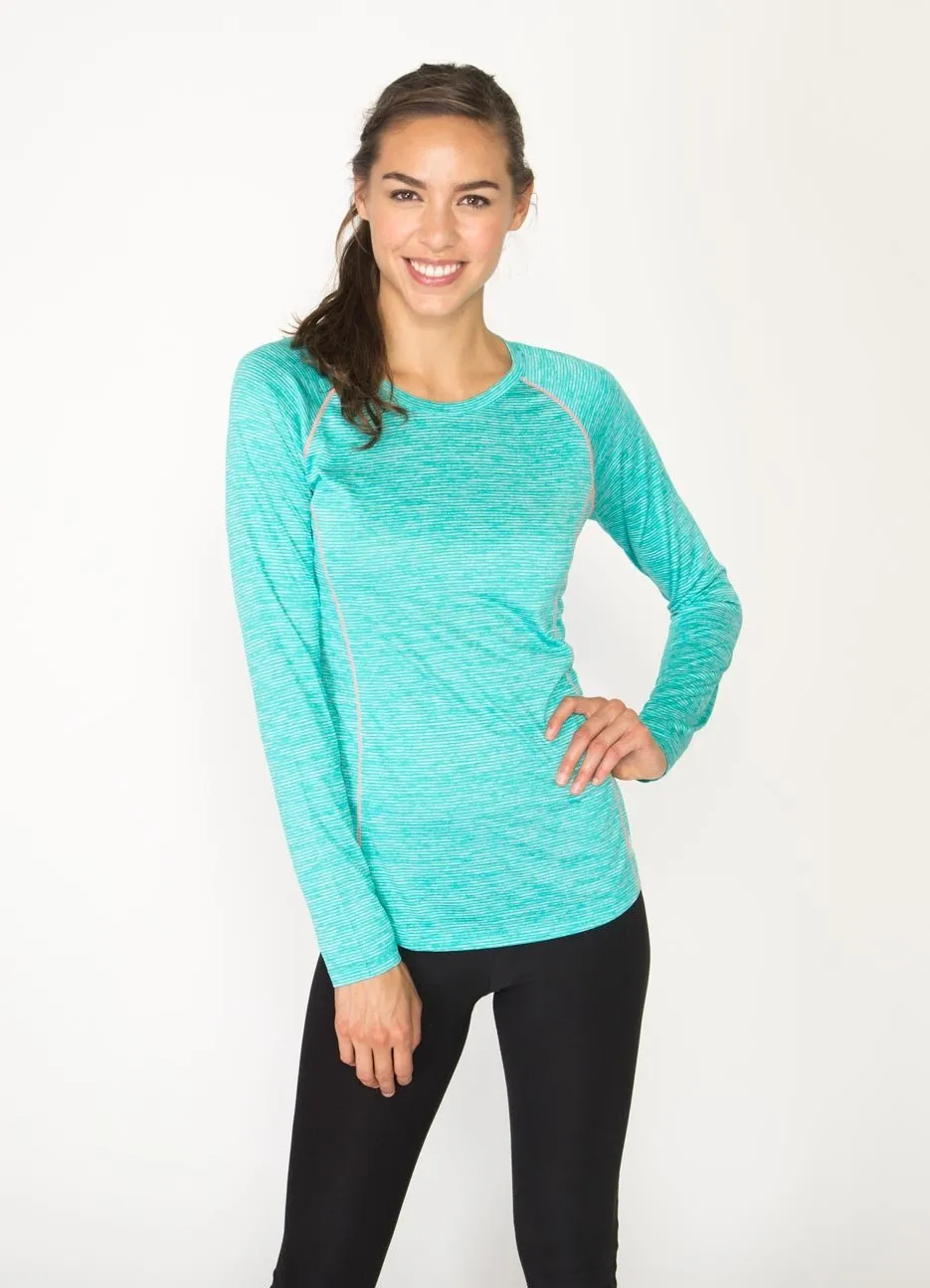 Stratus Long Sleeve Lightweight Crew Neck Base Layer Running Tee Shirt