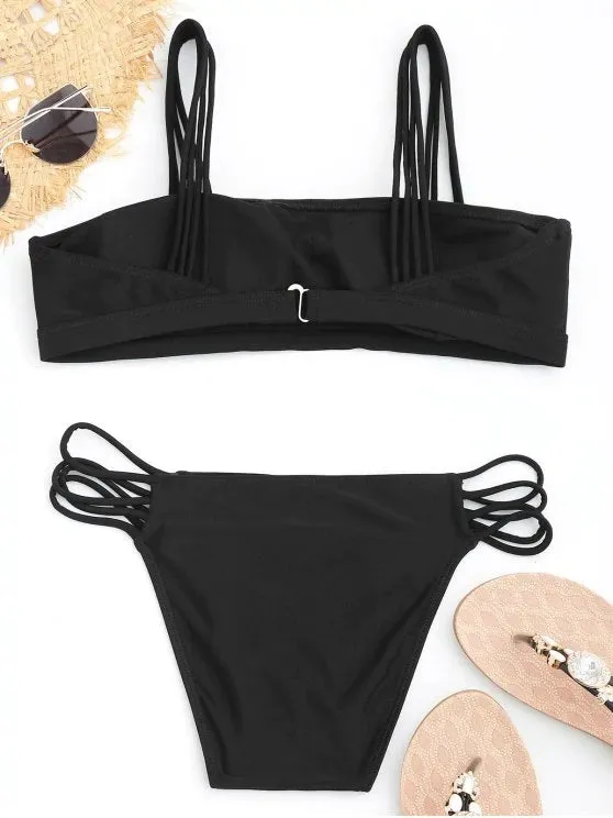 Stunning Banded Cut Out Bikini Set