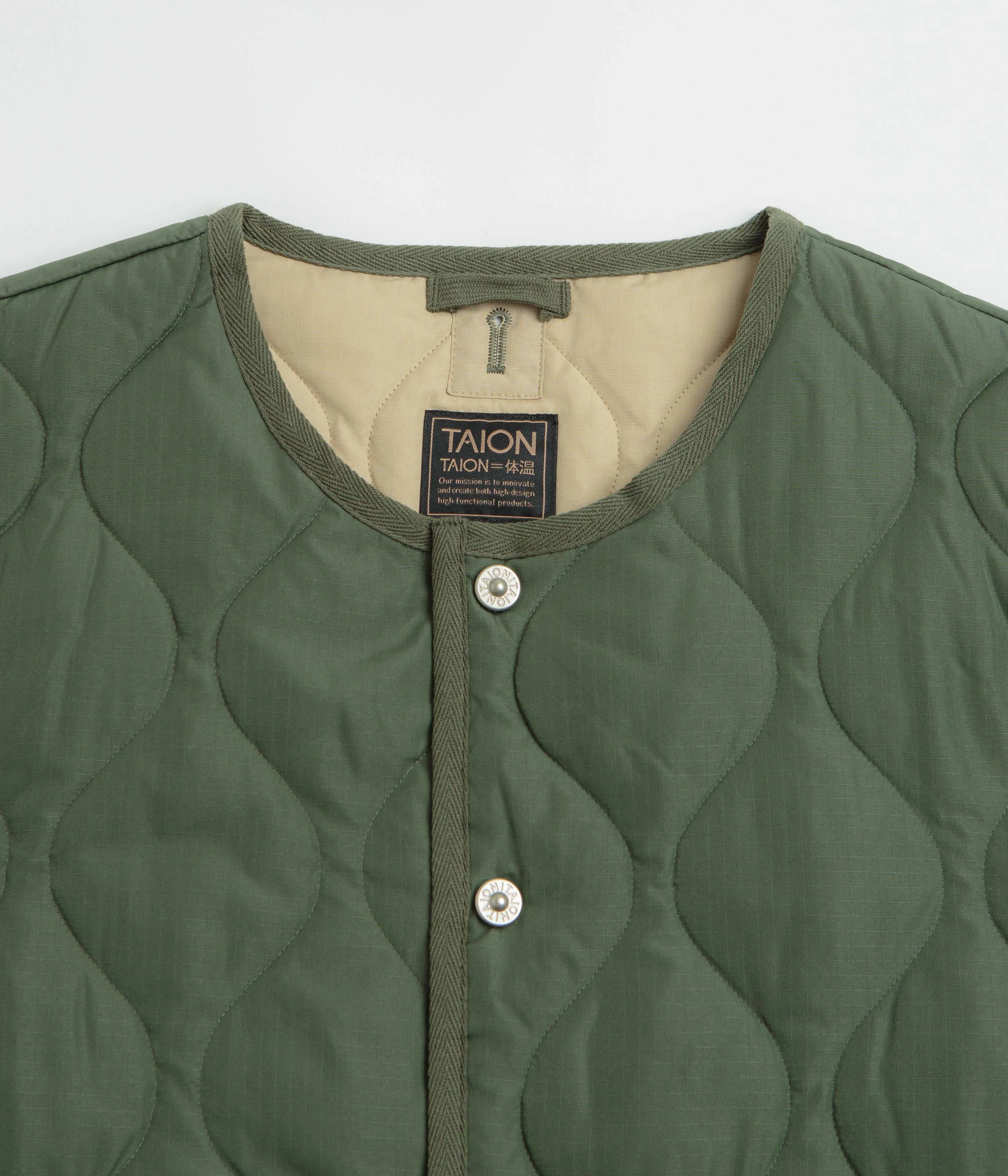 Taion Military Crewneck Down Jacket - Olive