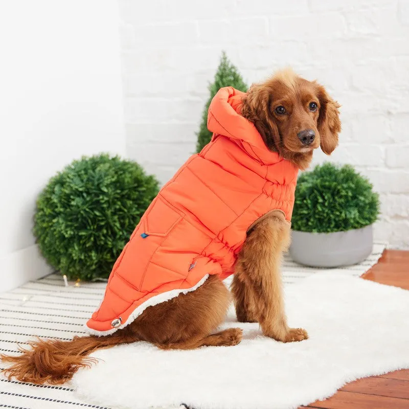 The Puff Parka - Orange: Cozy Warmth for Stylish Dogs