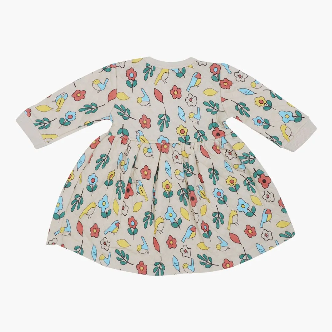 Tiny Tails - Quilted Full sleeve Frock and pants for girls