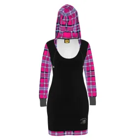 TRP Twisted Patterns 06: Digital Plaid 01-04A Designer Hoodie Dress